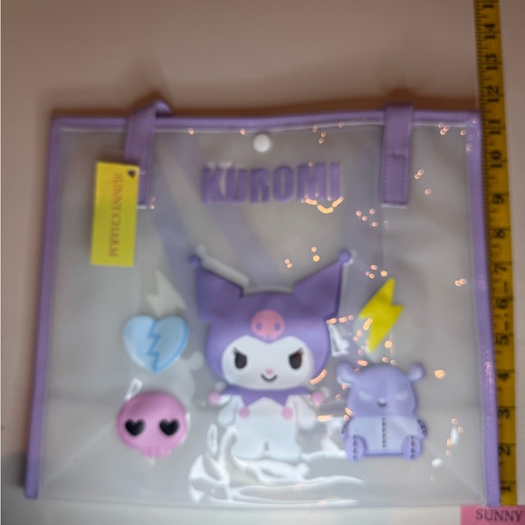 Kuromi Clear Tote Bag with Purple Accents - Picture 3 of 4